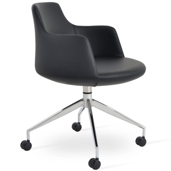 Dervish Spider Swivel Armchair with Casters