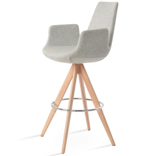 Eiffel Arm Pyramid MW Swivel Stool by sohoConcept