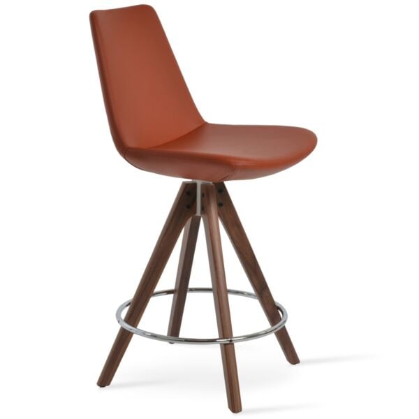 Eiffel Pyramid Wood Swivel Stool by sohoConcept