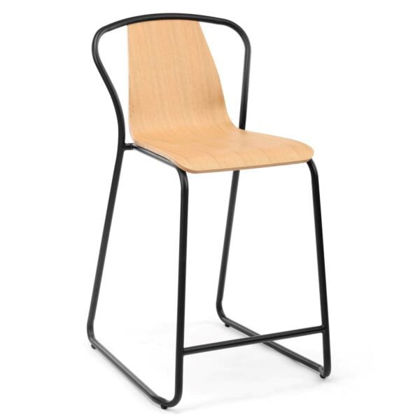 Natural Ash - Black Powder Coated Steel