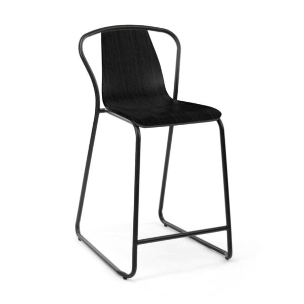 Natural Ash - Black Powder Coated Steel