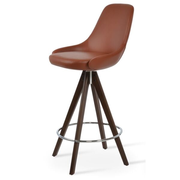 Gazel Pyramid Wood Swivel Stool by sohoConcept