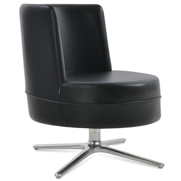 Hilton Lounge Oval Swivel Armchair by sohoConcept