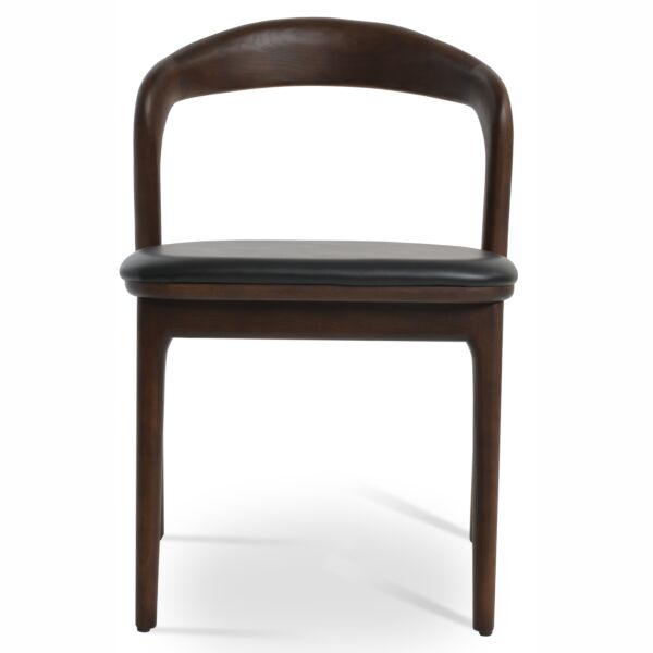 Black PPM-S Leatherette (502-40)-Solid Ash Walnut Finish Legs