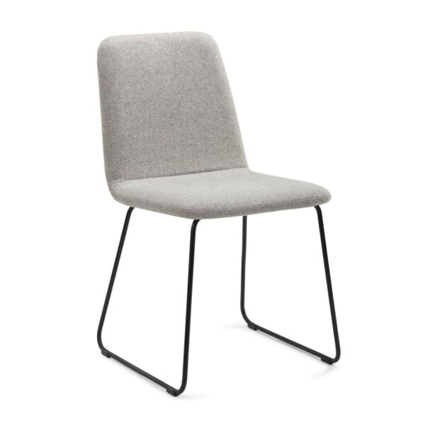 Pewter Gray Fabric - Black Powder Coated Steel