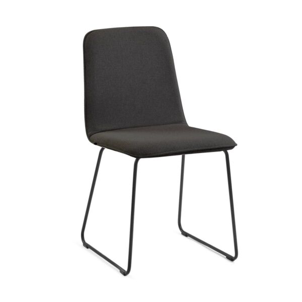 Pewter Gray Fabric - Black Powder Coated Steel