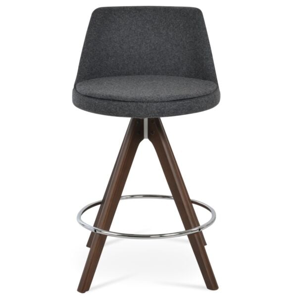 Martini Pyramid Wood Swivel Stool by sohoConcept