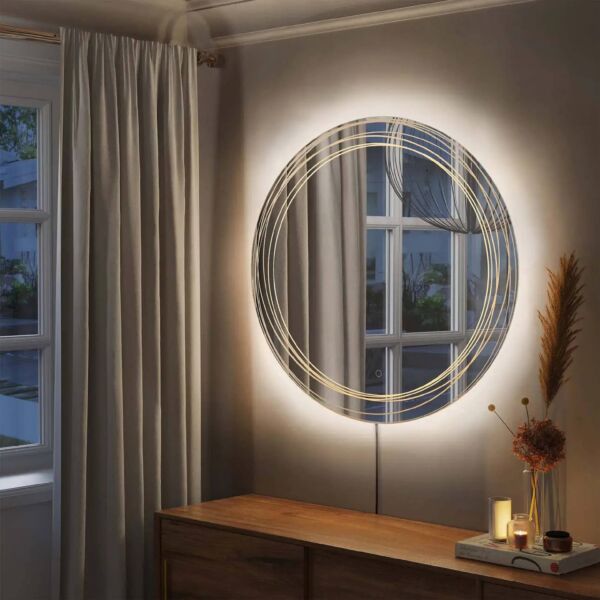 Mojave Round Backlit LED Wall Mirror