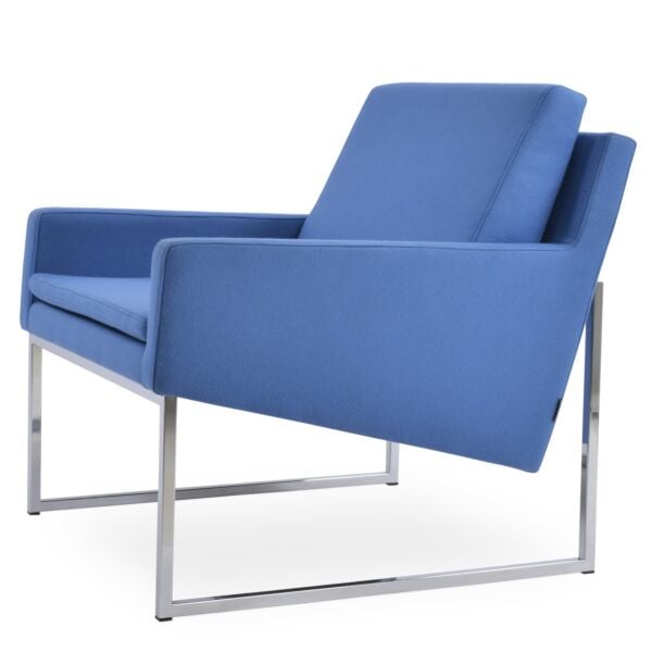 Nova Metal Sled Lounge Armchair by sohoConcept