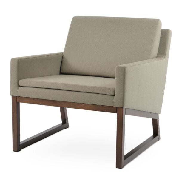 Nova Wood Sled Lounge Armchair by sohoConcept