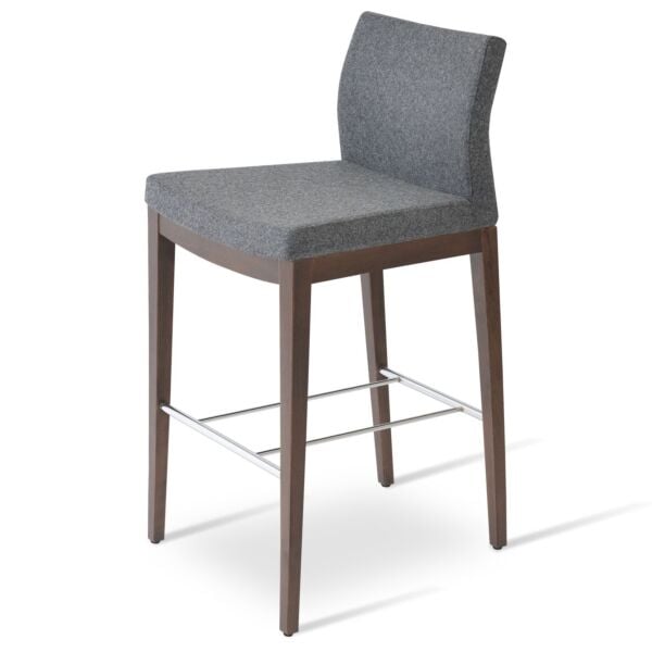 Pasha Wood Low Back Stool by sohoConcept