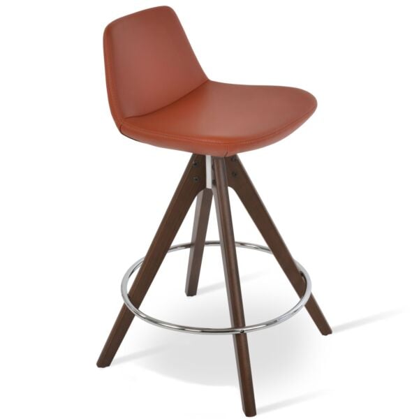 Pera Pyramid Wood Swivel Stool by sohoConcept