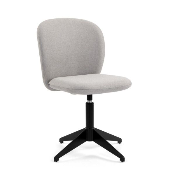 Pewter Gray Fabric - Black Powder Coated Steel