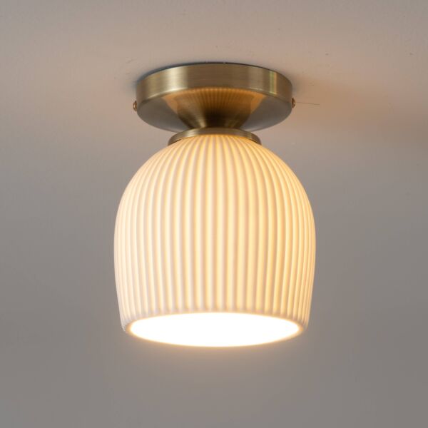 Petaluma Bone Porcelain Semi-Flush Mount Ceiling Light