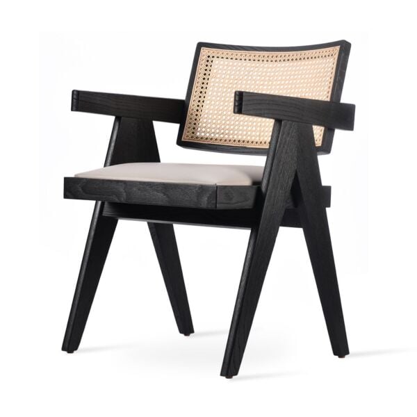 Pierre J Wicker Back Soft Seat Dining Armchair by sohoConcept