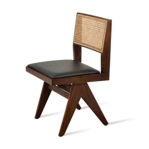 Black PPM-S Leatherette(610) -Solid Walnut Ash Wood