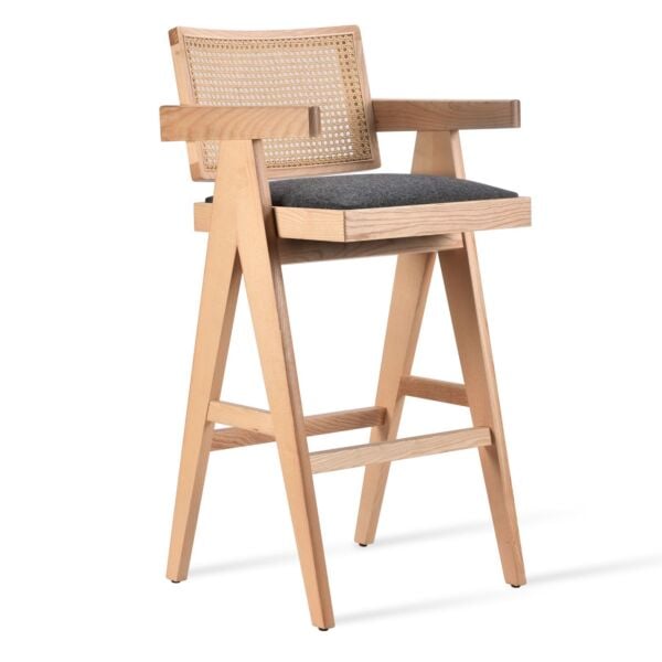 Pierre J Wicker Back Soft Seat Stool by sohoConcept
