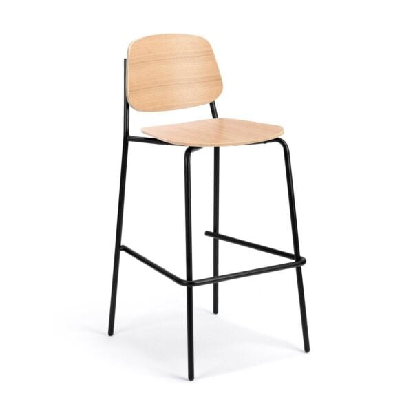 Natural Ash - Black Powder Coated Steel