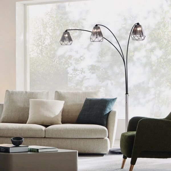 Polygon 3 Light Arc Floor Lamp