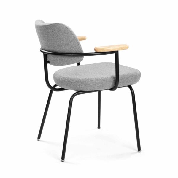 Chestnut Eco Leather - Solid American Ash - Black Powder Coated Steel