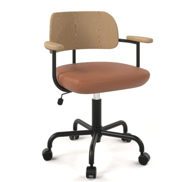 Dove Gray Fabric - Solid American Ash - Black Powder Coated Steel