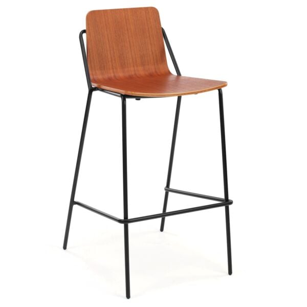 Walnut Ash - Black Powder Coated Steel