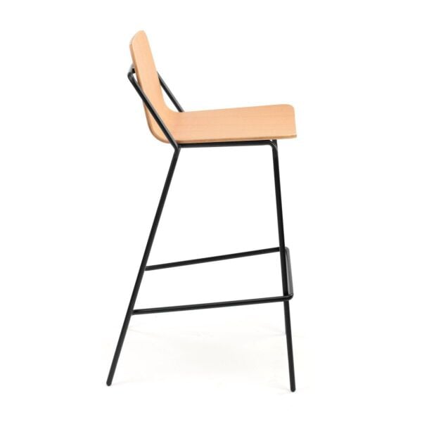 Walnut Ash - Black Powder Coated Steel