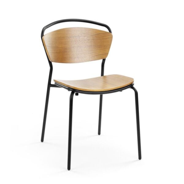 Walnut Ash - Black Powder Coated Steel