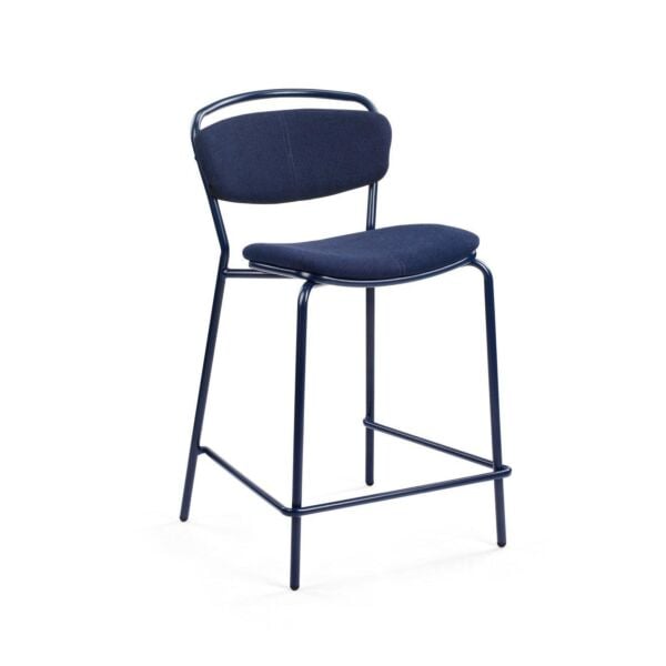Dark Blue Fabric - Dark Blue Powder Coated Steel