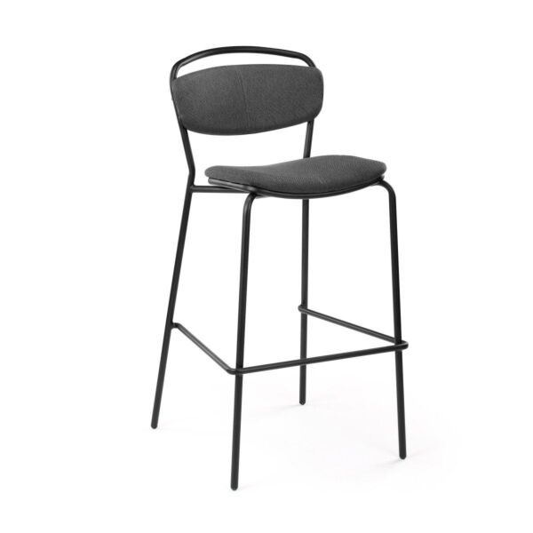 Lead Gray Fabric - Black Powder Coated Steel