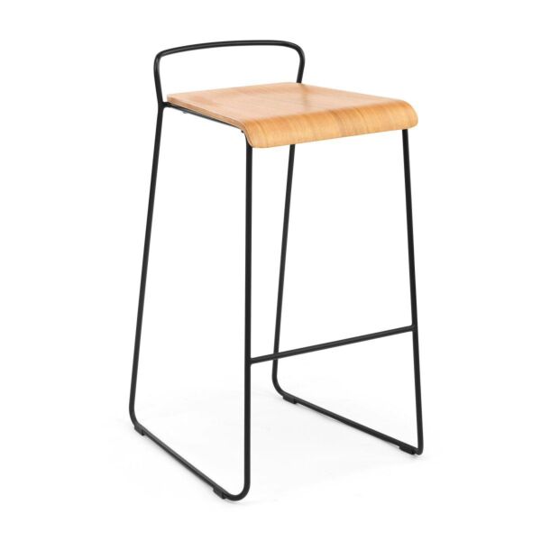 Walnut Ash - Black Powder Coated Steel