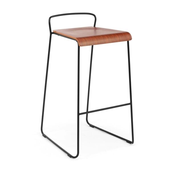 Walnut Ash - Black Powder Coated Steel