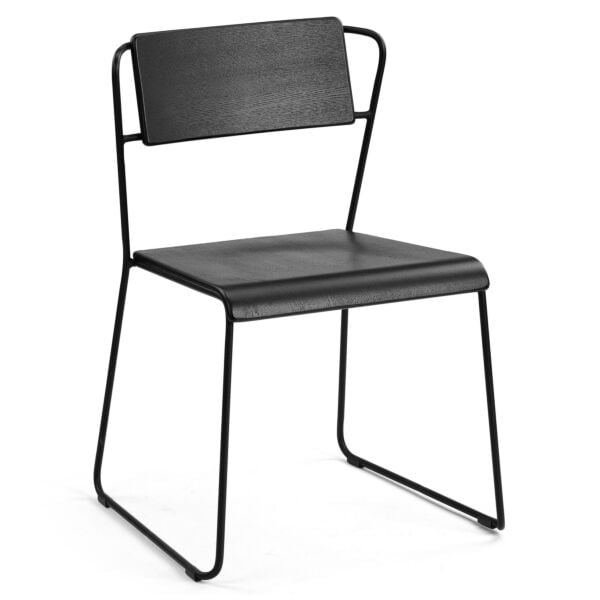 Black Ash - Black Powder Coated Steel