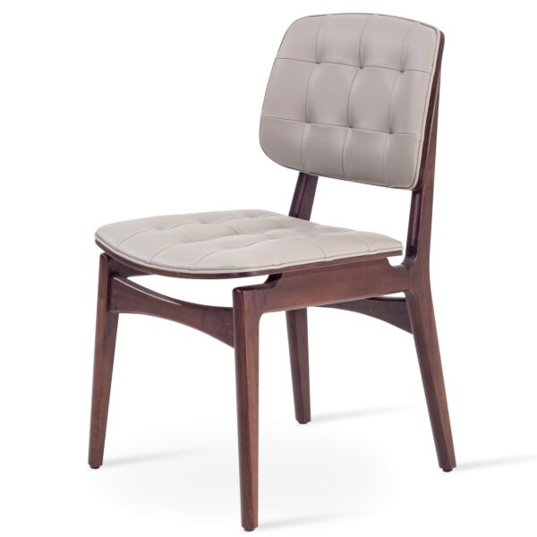 Bone PPM-FR Leatherette (610) - American Walnut Veneer Back - Walnut Stained Solid Wood Base