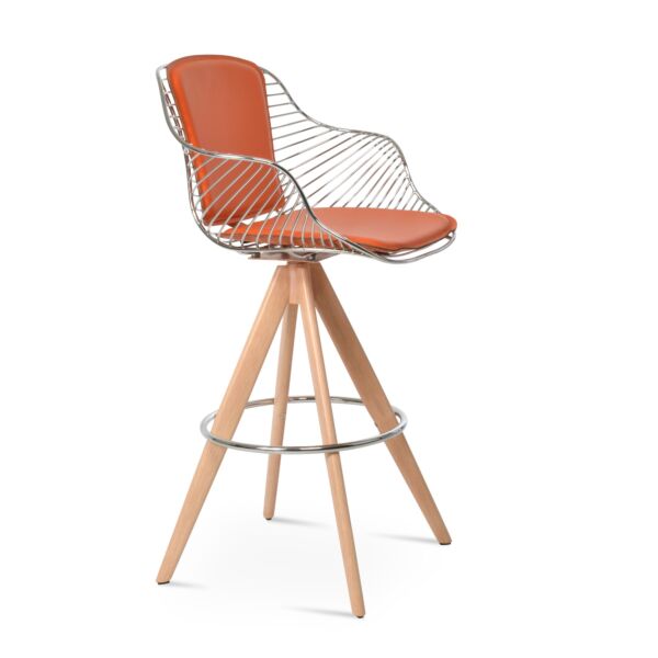 Zebra Pyramid MW Swivel Stool by sohoConcept