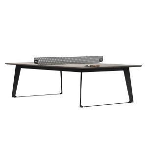 Amsterdam Outdoor Ping Pong Table - Grey Concrete on Black Steel