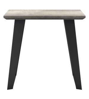 Amsterdam Outdoor Side Table - Grey Concrete on Black Steel
