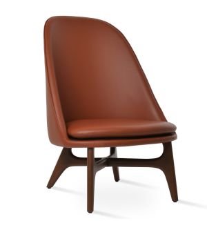Avanos Lounge Wood High Back Armchair by sohoConcept