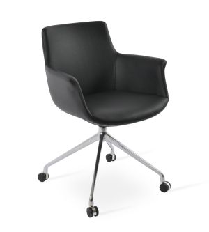 Bottega Spider Swivel Armchair with Casters by sohoConcept