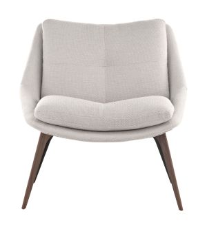 Columbus Lounge Chair - Birch Fabric and Walnut
