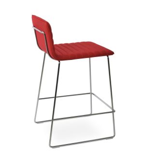 Corona Full Upholstered Wire Handle Back Stool by sohoConcept