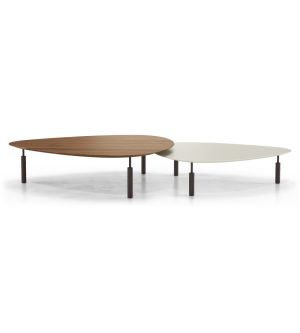 Finsbury Nesting Cofee Tables - Walnut and Matte Almond