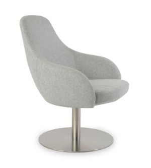 Gazel Lounge Round Swivel Armchair by sohoConcept