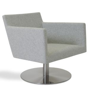 Harput Vogue Lounge Round Swivel Armchair by sohoConcept