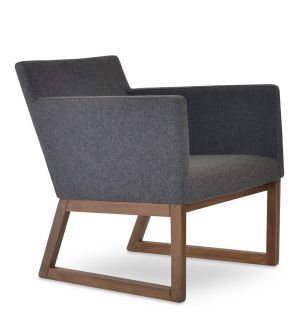 Harput Vogue Sled Wood Lounge Armchair by sohoConcept