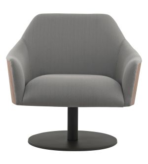 Henry Lounge Chair - Gray Herringbone Fabric