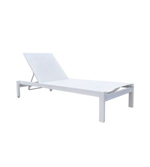 Kayak Modern Outdoor Chaise Lounge - White