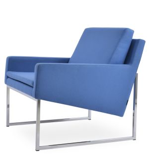 Nova Metal Sled Lounge Armchair by sohoConcept