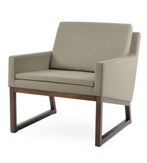 Nova Wood Sled Lounge Armchair by sohoConcept
