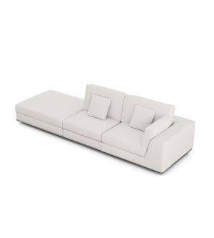 Perry Right Open Sofa - Chalk Fabric